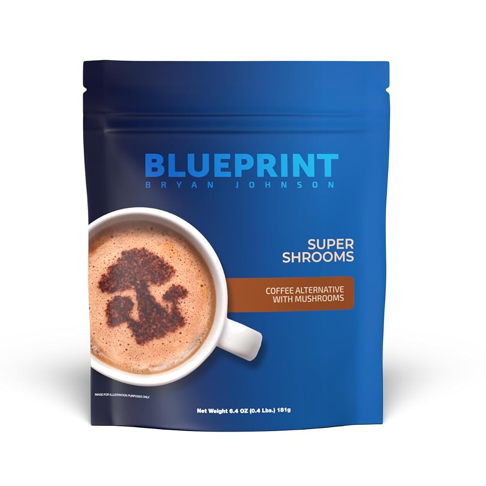Blueprint Bryan Johnson Super Shroom Coffee – 70mg Caffeine – 30 Servings
