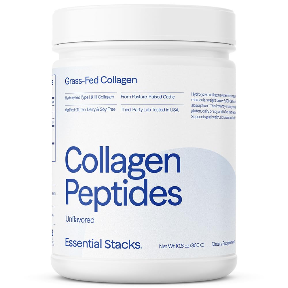 Essential Stacks Grass-Fed Collagen Peptides Powder - 10.6 oz