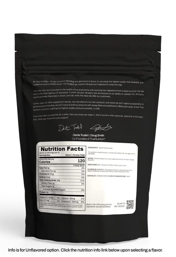 True Nutrition Sweet Potato Powder - 1 lb - image 2