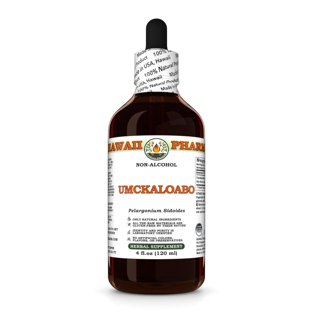 Hawaii Pharm Umckaloabo (Pelargonium sidoides) Root Alcohol-Free