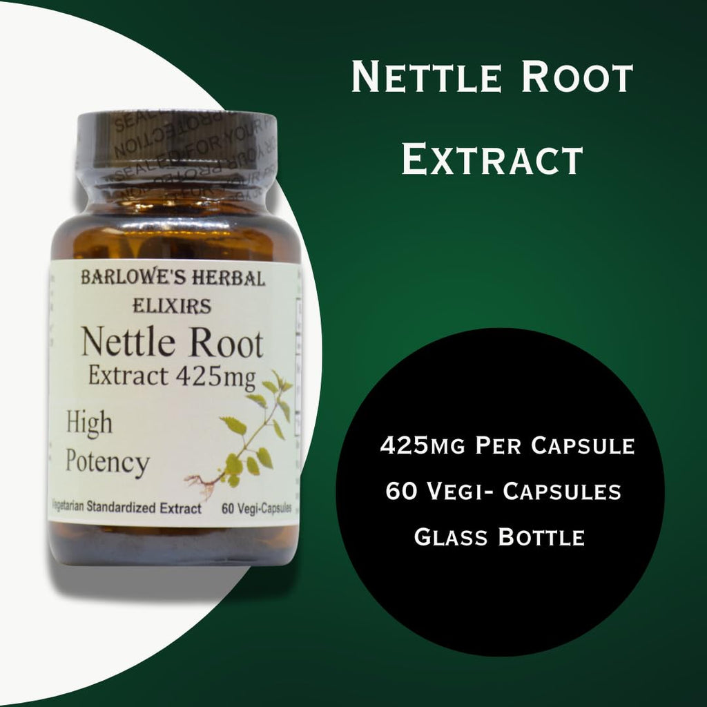 Barlowe's Herbal Elixirs Nettle Root Extract 425mg - 60 Capsules - image 3