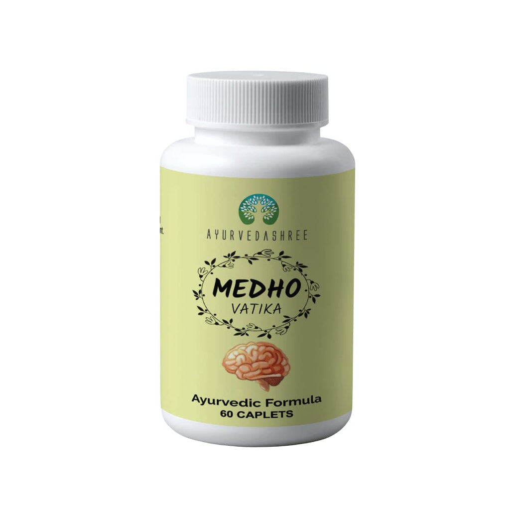 AYURVEDASHREE Medho Vatika Herbal Supplement - 60 Caplets