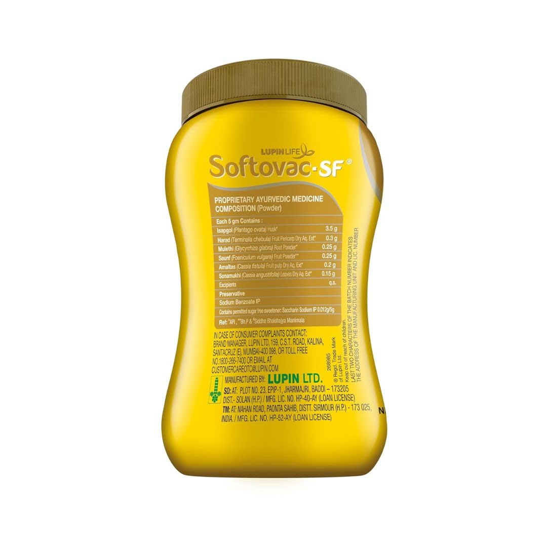 Softovac-SF Bowel Regulator High Fiber Powder - 250g - image 9