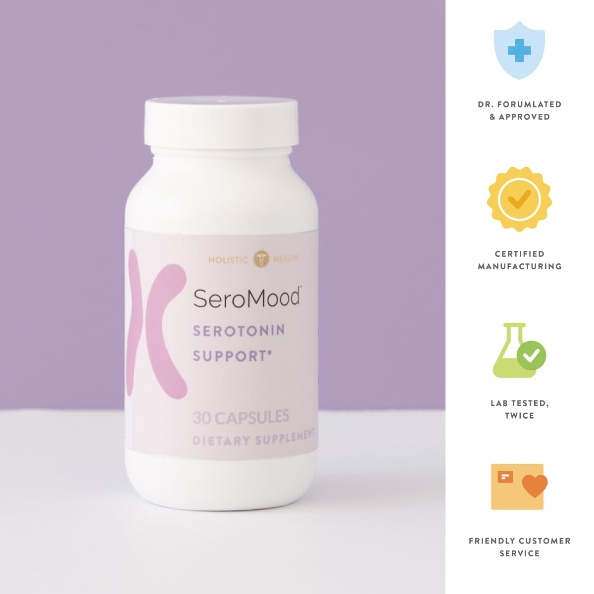 Holistic Health SeroMood Serotonin Support - 30 Capsules - image 5