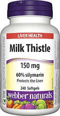Webber Naturals Milk Thistle 150 mg Softgels - 240 Count