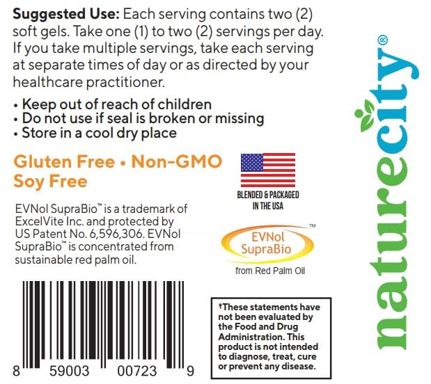 NatureCity True-E Vitamin E Complex EVnol SupraBio - 120 Softgels - image 3