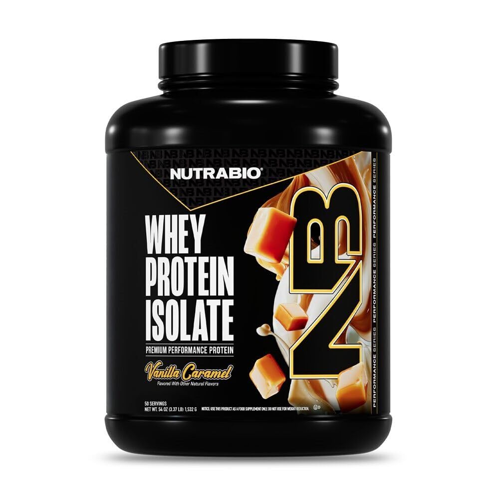 NutraBio 100% Whey Protein Isolate Protein Powder