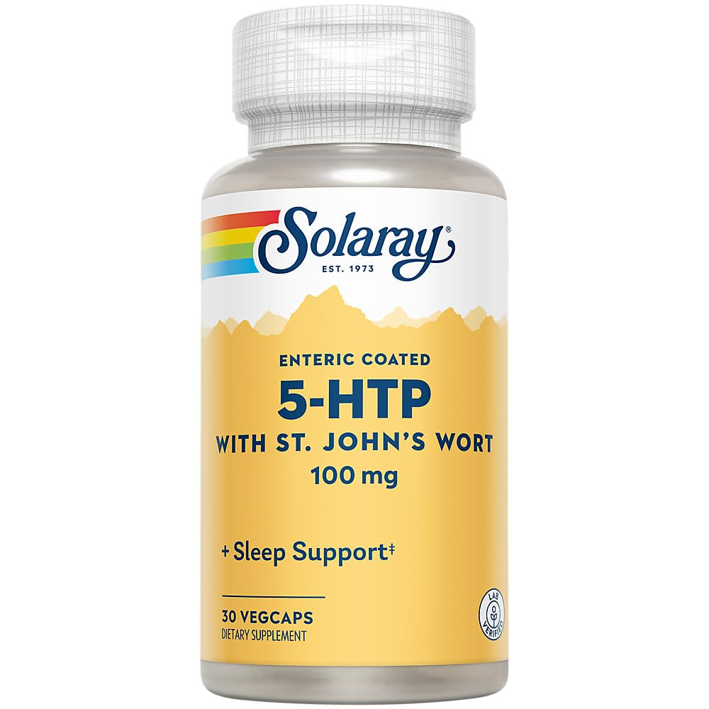 Solaray 5-HTP Plus St John's Wort - 30 Vegetarian Capsules