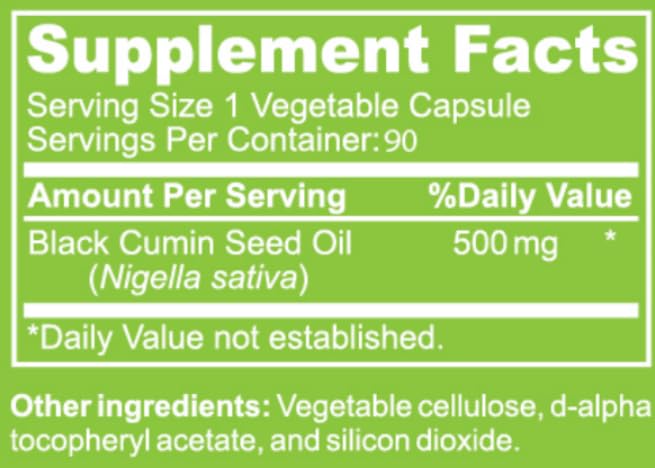 VitaVita Nutritions Black Seed Oil Dietary Supplement - 90 Vegetable Capsules - image 3