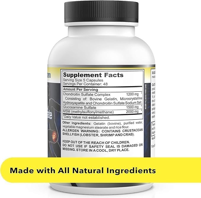 Healthy Joints System Glucosamine Chondroitin MSM - 240 Capsules - image 4