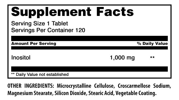 Amazing Formulas Inositol 1000mg Supplement