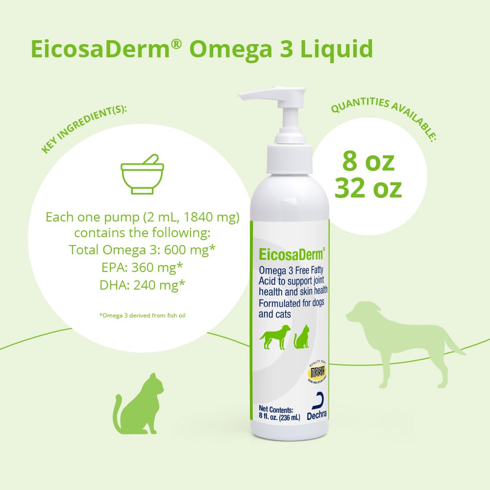 EicosaDerm Omega 3 Liquid for Dogs and Cats - 8 fl oz - image 3