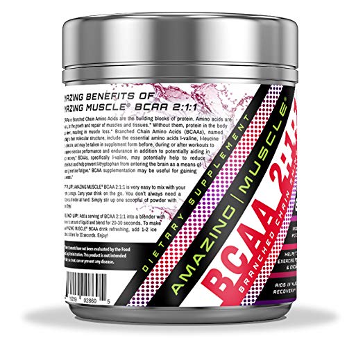 Amazing Muscle BCAA 2:1:1 Branched Chain Amino Acids - 60 Servings - image 2
