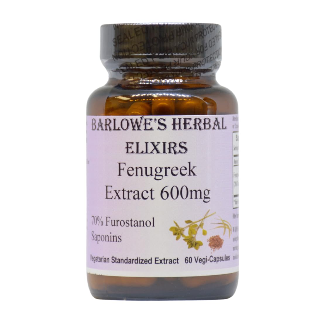Barlowe's Herbal Elixirs Fenugreek Extract 70% Saponins - 60 Capsules