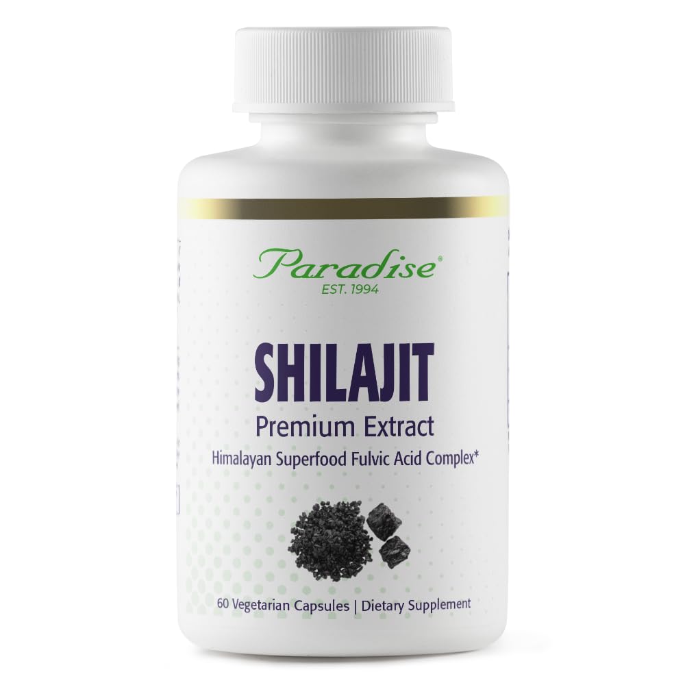 Paradise Herbs Shilajit Extract Whole Active - 60 Vegetarian Capsules