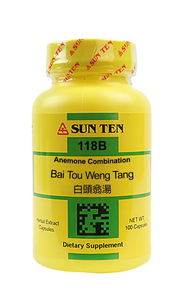 Sun Ten Bai Tou Weng Tang Capsules Anemone Combination - 100 Count