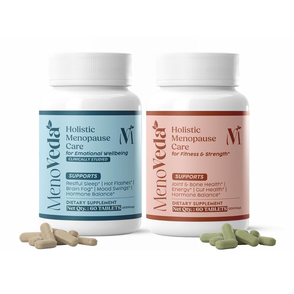 Menoveda Perimenopause & Menopause Supplements Combo Pack - 120 Tablets