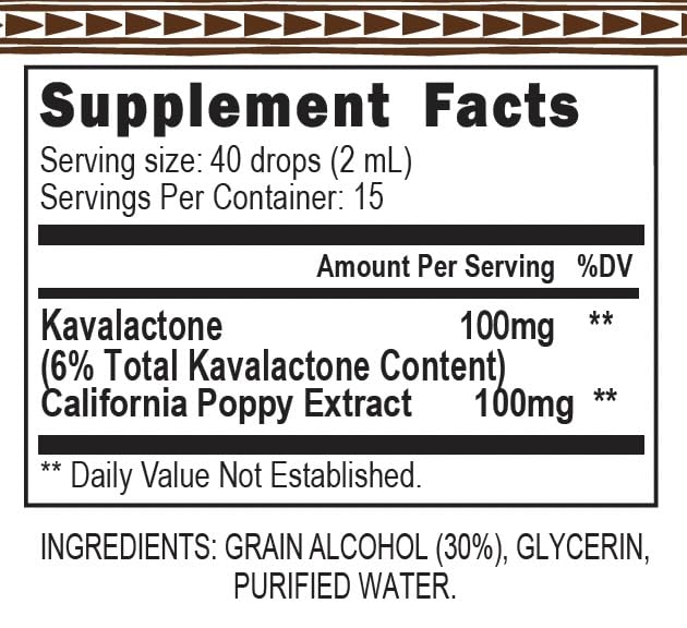 Happy Kava California Poppy Kava Tincture for Sleep - 1 Fl Oz - image 2