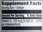 Amazon Elements Vitamin D3 5000 IU - 180 Softgels - image 5