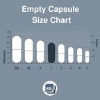 LFA Tablet Presses Empty Capsules Size 1 - Clear Vegan Caps - Fits
