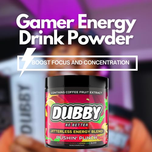Dubby Sugar Free Energy Drink Powder Fruit Punch Lemon Lime - 30 Servings - image 5