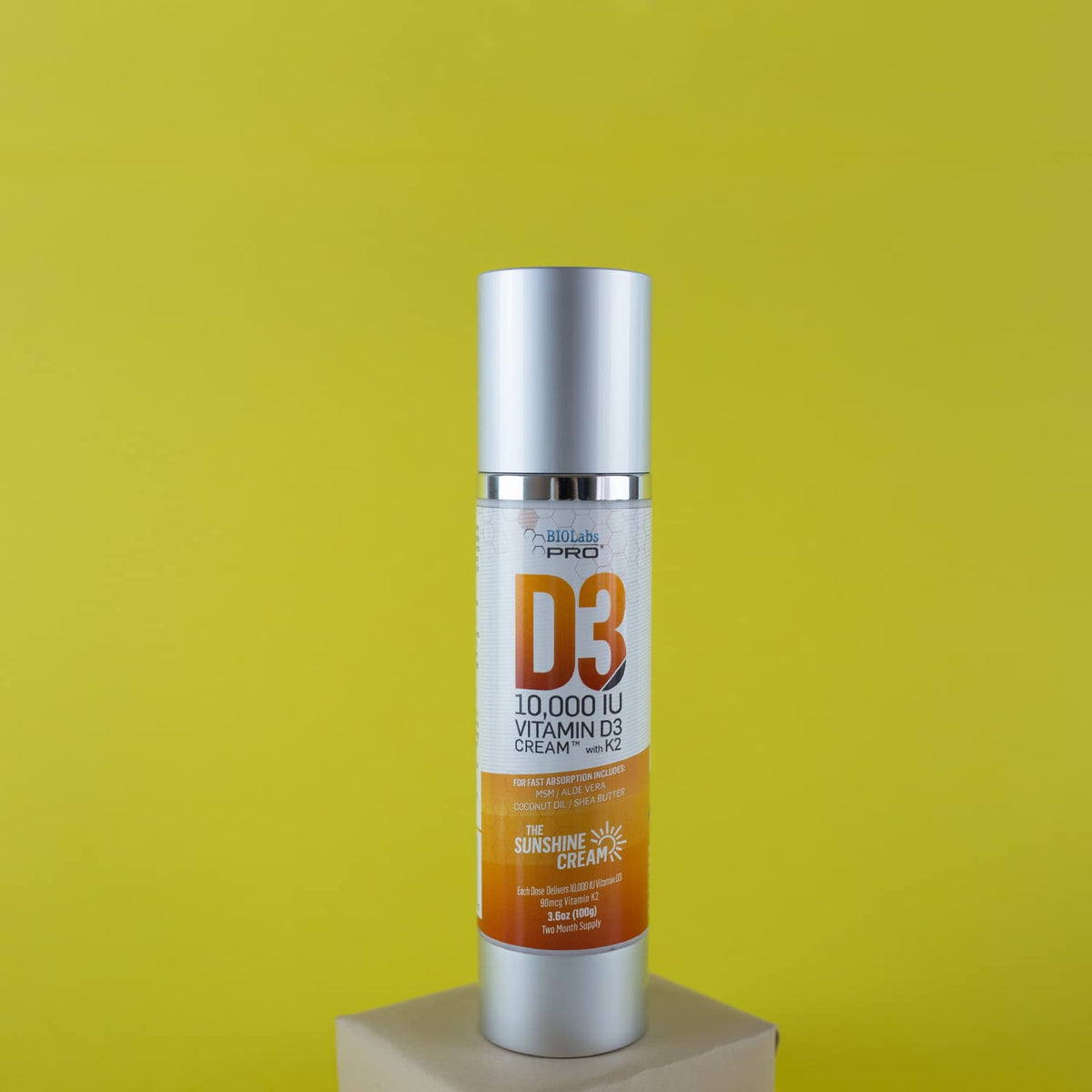 BIOLABS PRO Vitamin D3 10000IU Cream with Vitamin K2 - 3.6 oz - image 5
