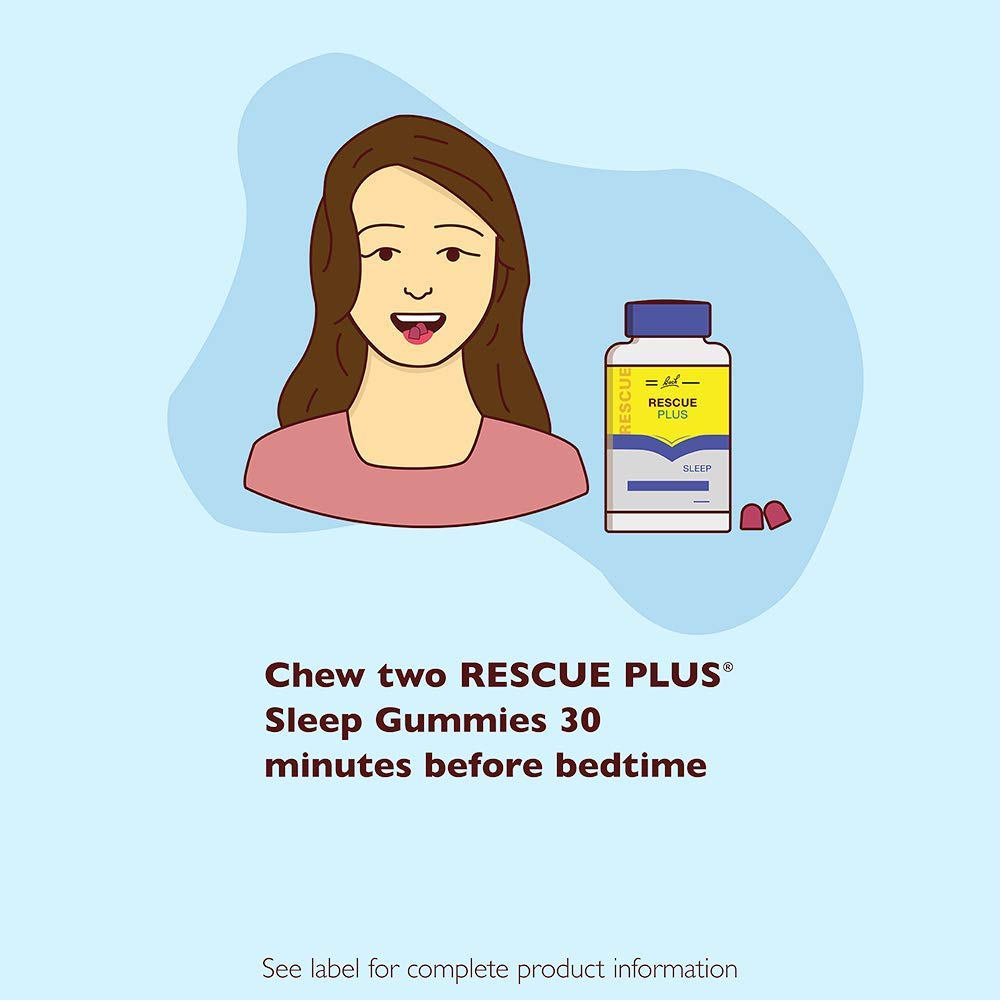RESCUE PLUS Melatonin Sleep Gummies, Strawberry - 60 Count - image 7