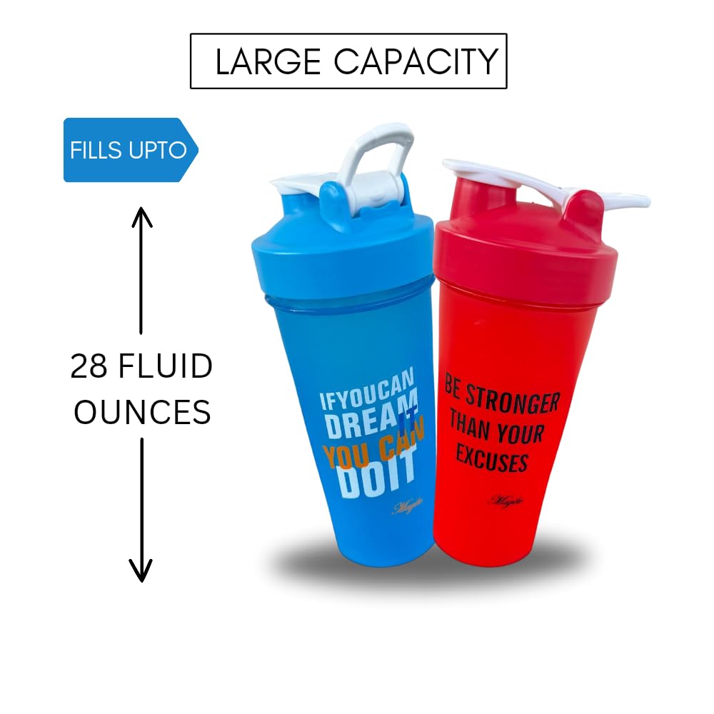 Magiko 28oz Motivational Protein Shaker Sports and Outdoor 28oz