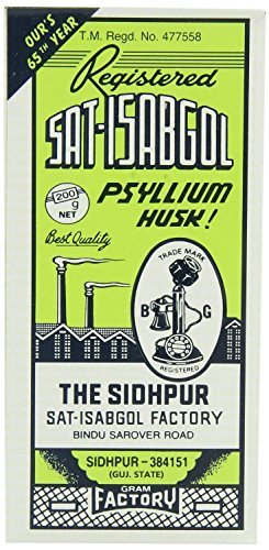 Sat Isabgol Psyllium Husk - 5 x 100g Boxes