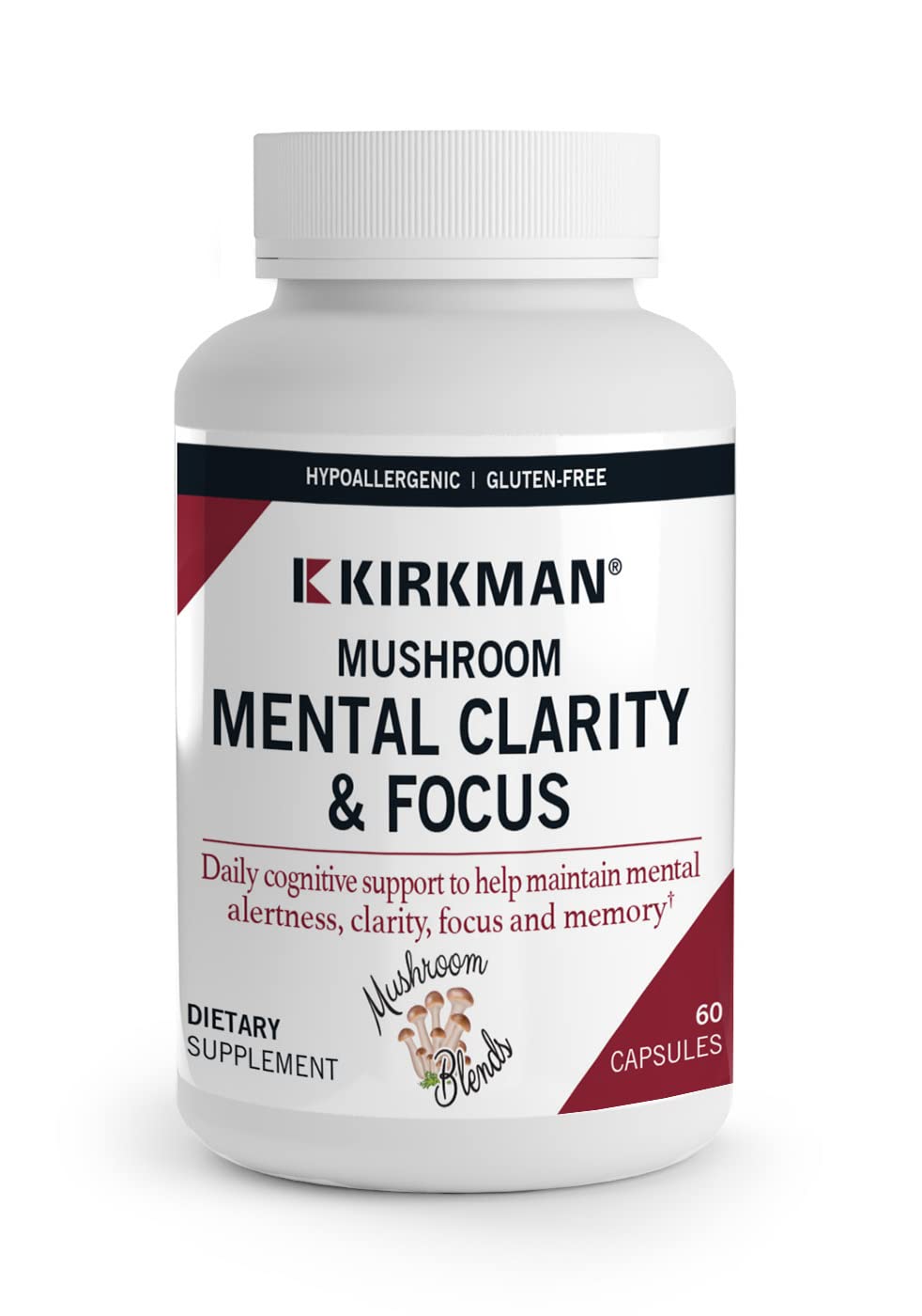 Kirkman Mushroom Mental Clarity & Focus - 60 Capsules