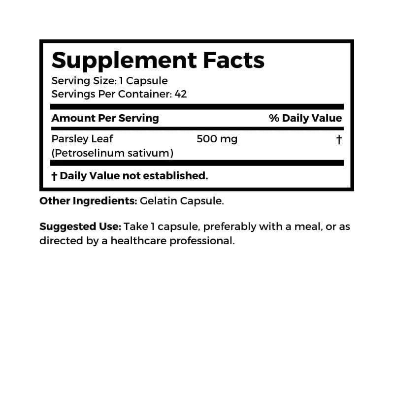 Dr Clark Parsley Supplement 500 mg - 42 Capsules - image 2