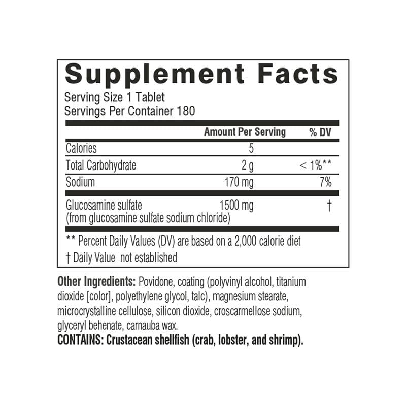 Swisse Glucosamine Sulfate 1500mg Joint Support - 180 Tablets - image 6