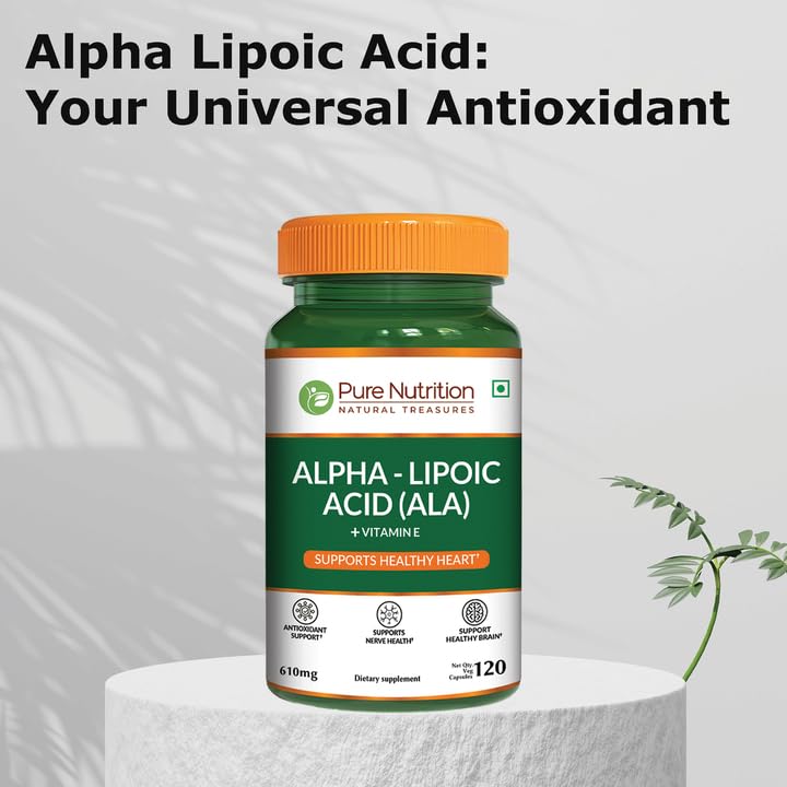 Pure Nutrition Alpha Lipoic Acid 600mg + Vitamin E - 120 Capsules - image 3