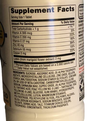 AMZKISS Equate Vision Formula with Lutein Eye Health - 120 Tablets - image 2