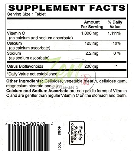 Zen Supplements Buffered Vitamin C 1000mg - 250 Tablets - image 5