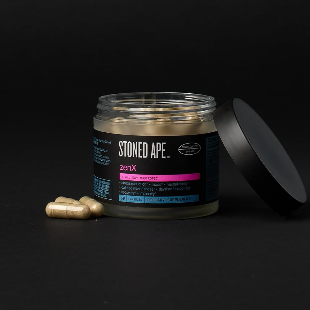 Stoned Ape ZenX Ashwagandha 500mg Stress Support - 60 Capsules - image 2