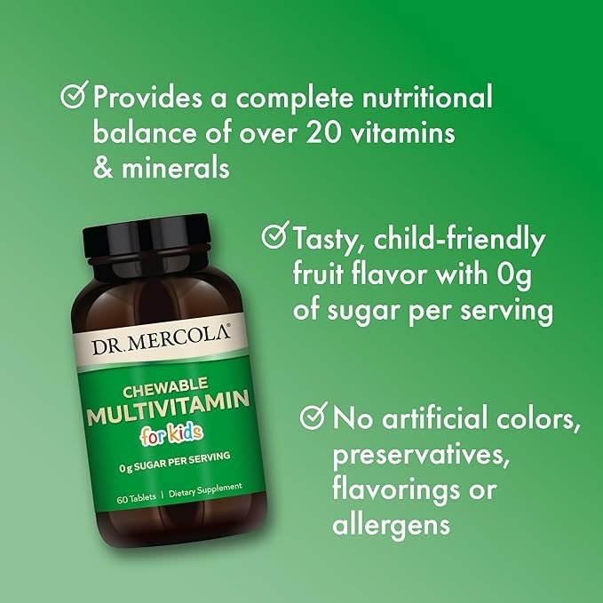 Dr. Mercola Chewable Multivitamin for Kids, Orange Flavor - 60 Tablets - image 4