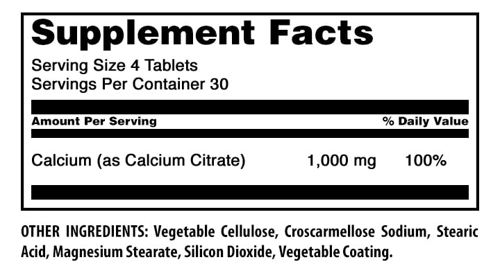 Amazing Formulas Calcium Citrate Supplement