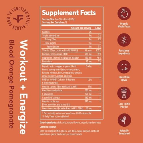Farmana Workout + Energize Blood Orange Pomegranate Drink Mix - 5.3 oz - image 2