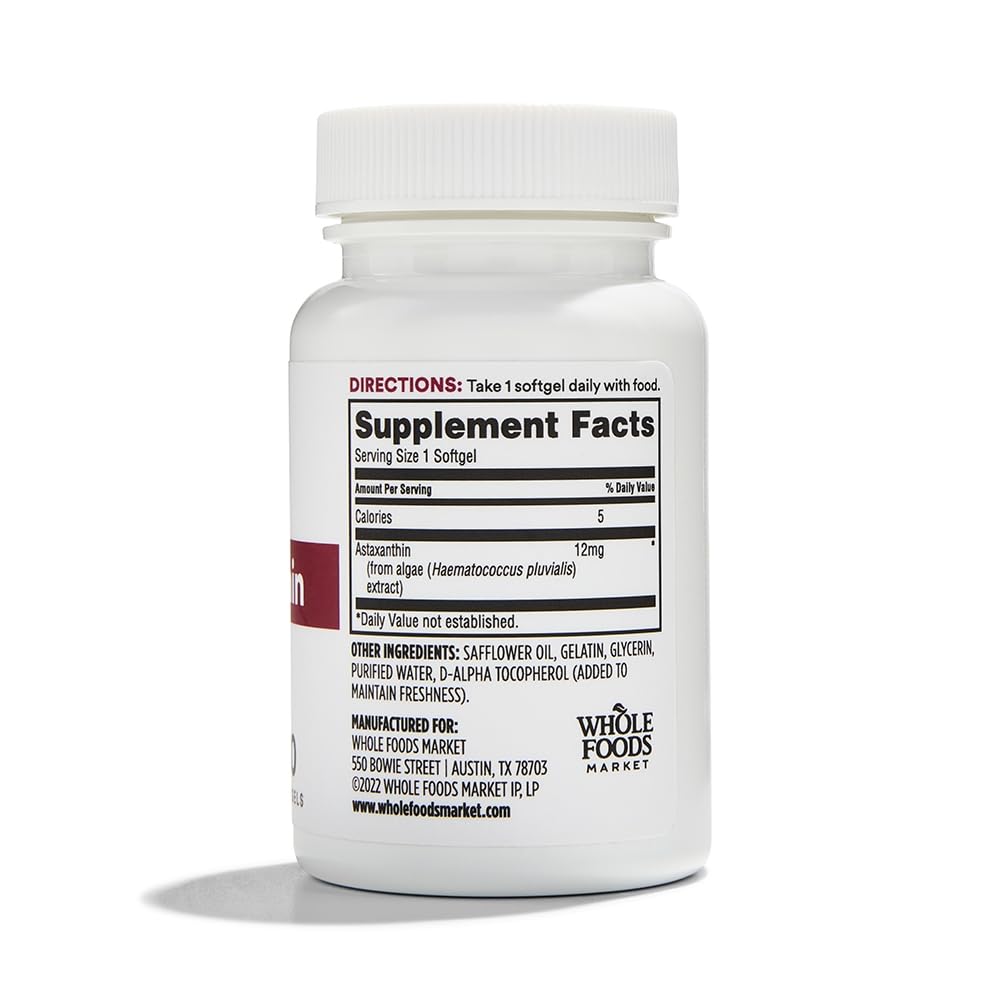 Whole Foods Market Astaxanthin 12mg - 30 Softgels - image 2