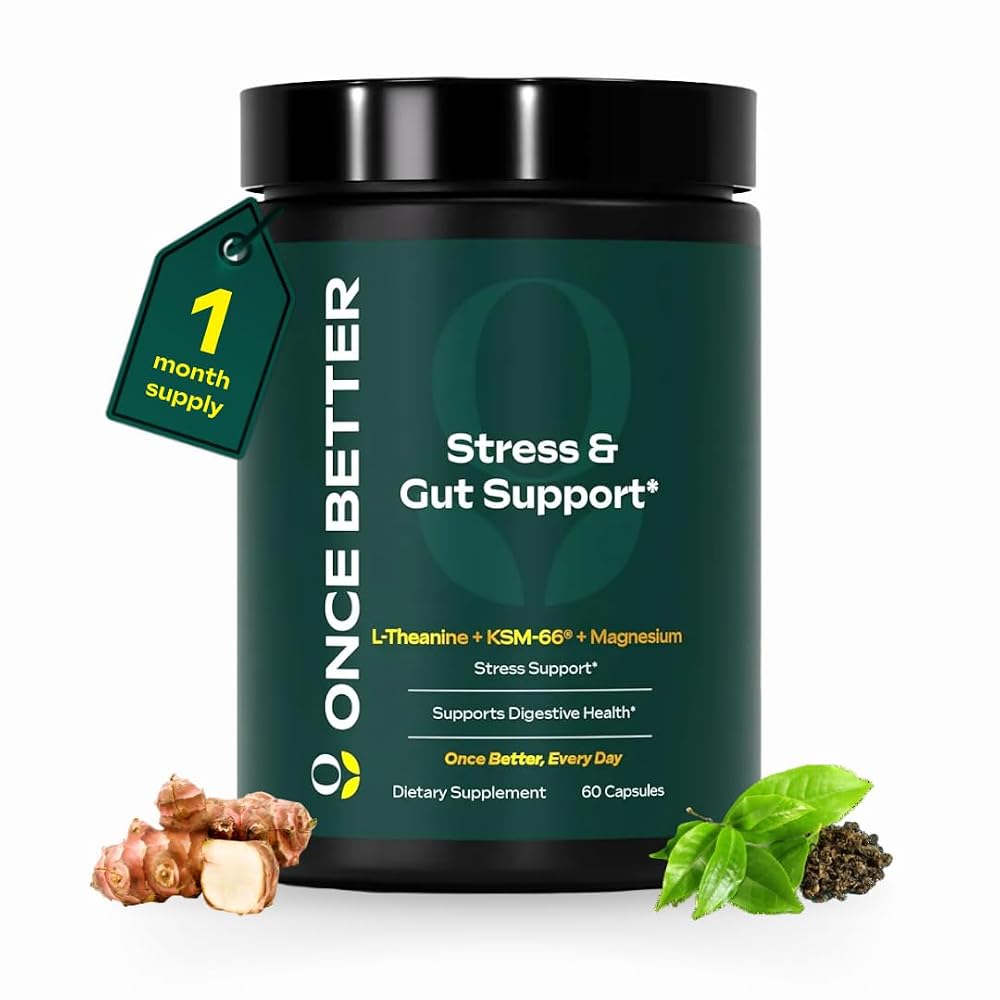 Once Better Stress & Gut Support Supplement - 60 Capsules