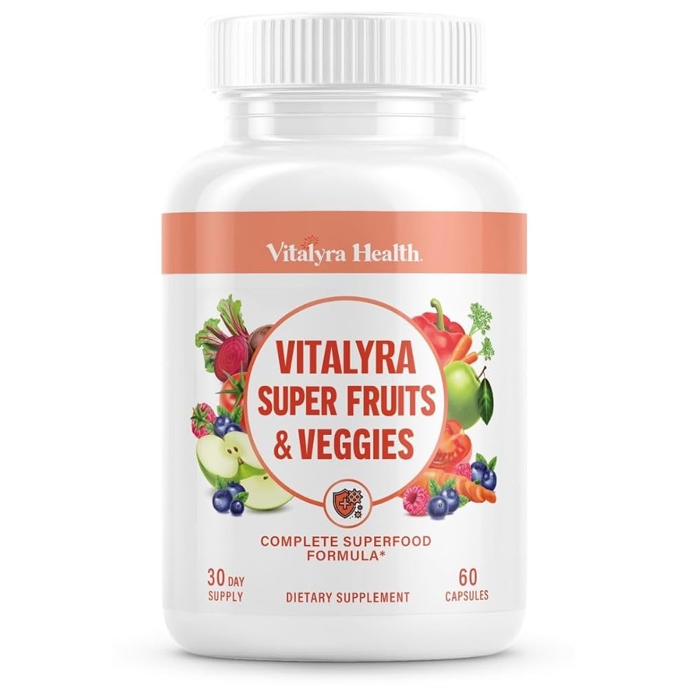 Vital Super Fruits & Veggies - Daily Superfood Capsules for Adults