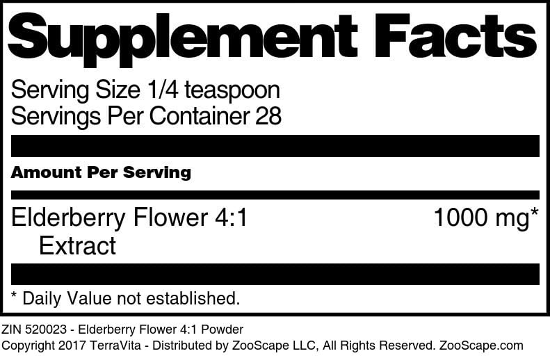 Terravita Elderberry Flower 4:1 Powder - 1 oz - image 3
