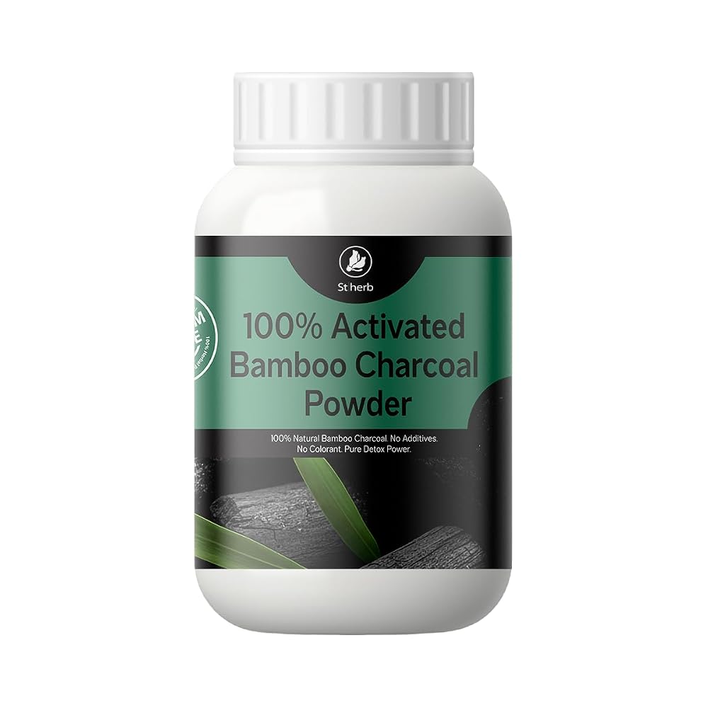 St Herb 100% Bamboo Charcoal Powder Natural Detox 100 Grams by St.herb