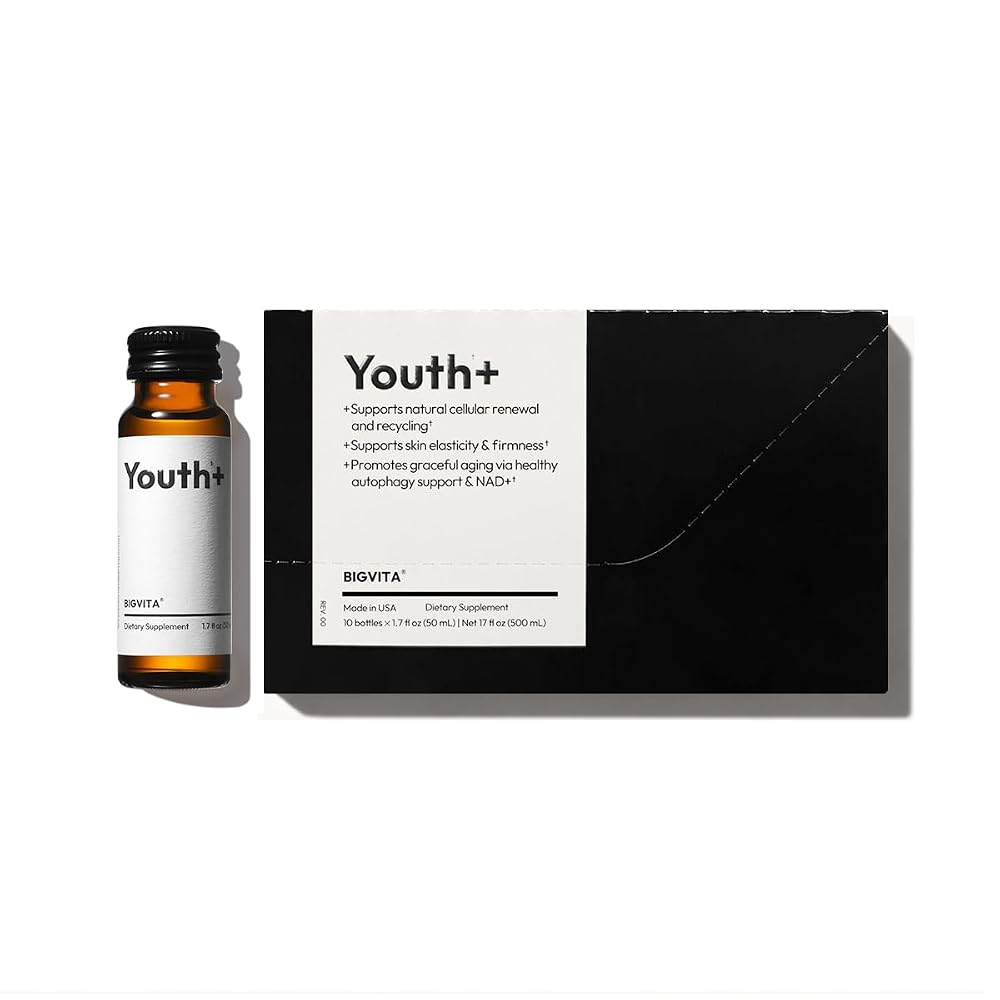 BIGVITA Youth+ NAD+ Spermidine Ergothioneine Shots - 10 Pack