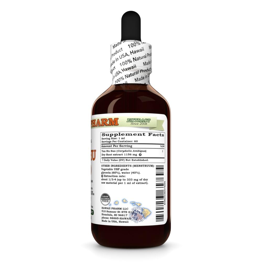 Hawaii Pharm Yan Hu SUO (Corydalis ambigua) Root Alcohol-Free Extract