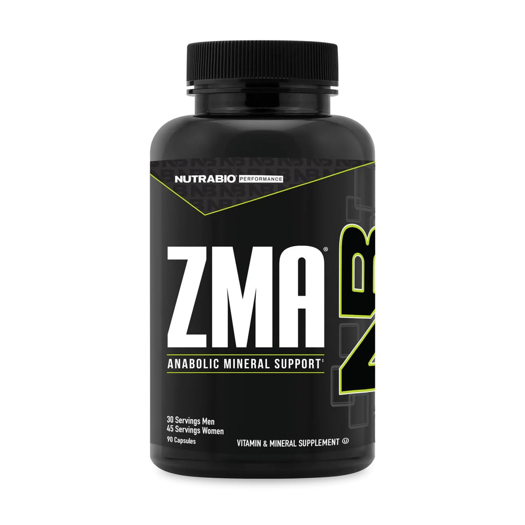 NutraBio ZMA Zinc Magnesium Vitamin B6 for Sleep & Recovery - 90 Capsules