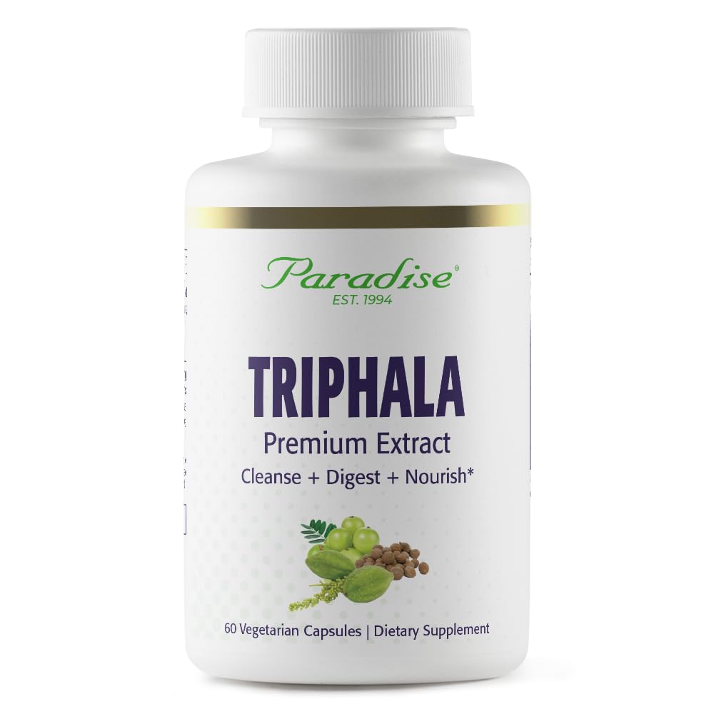Paradise Herbs Organic Triphala Extract - 60 Vegetarian Capsules
