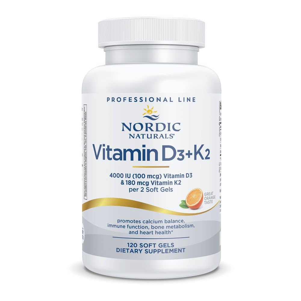 Nordic Naturals Pro Vitamin D3 + K2 Bone Support - 120 Softgels
