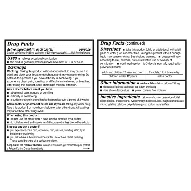 ikj Fiber Therapy Calcium Polycarbophil Caplets 625 mg - 140 Count - image 6